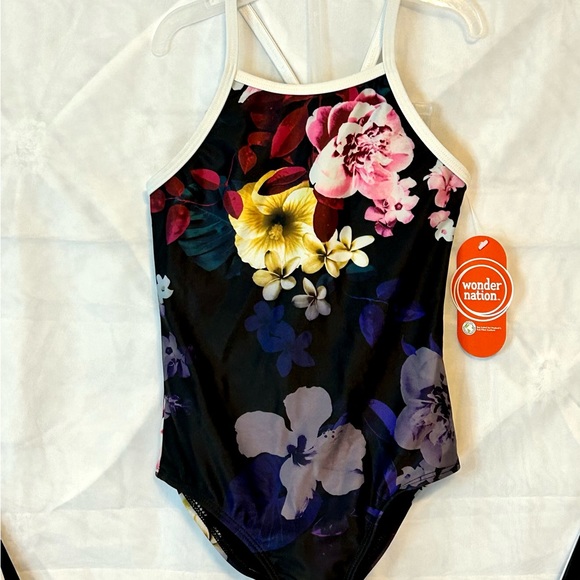 NWT Girls One Piece Swimsuit w/ Matching Jacket- Sz 4/5 - Picture 3 of 10